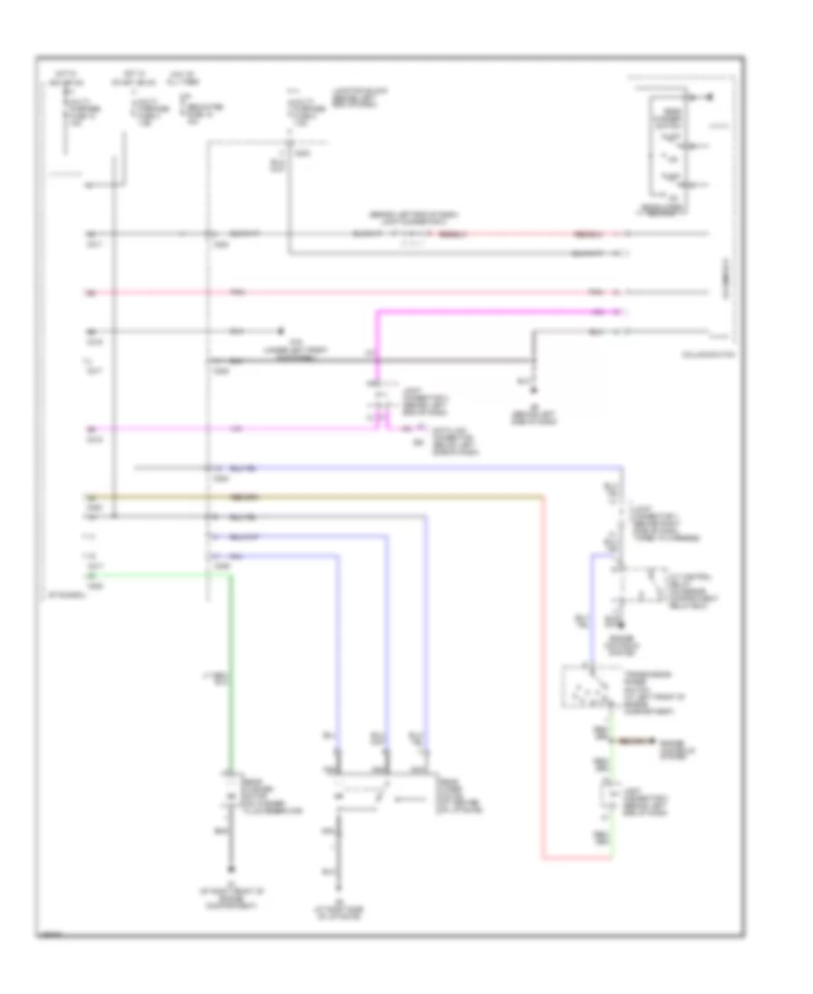 Электросхема заднего стеклоочистителя и омывателя стекла для Mitsubishi Outlander XLS 2004