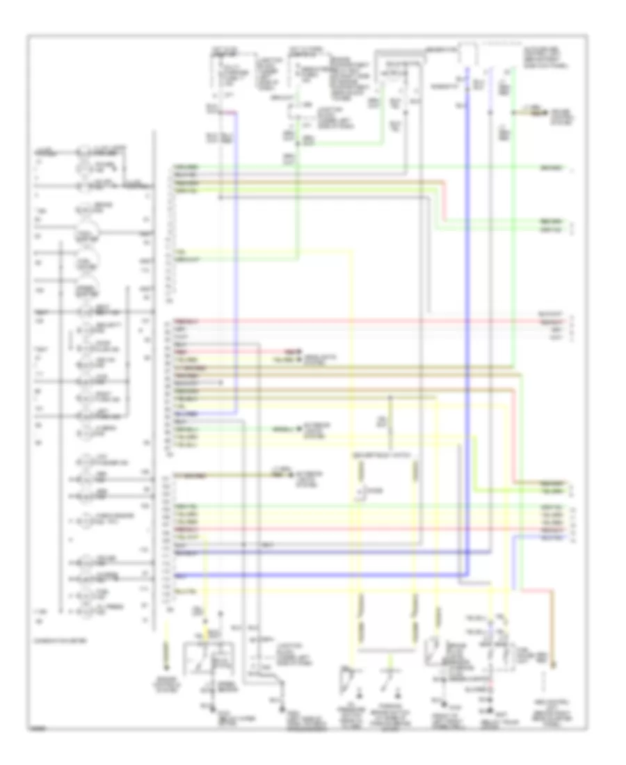 Instrument Cluster Wiring Diagram (1 of 2) for Mitsubishi 3000GT SL 1998