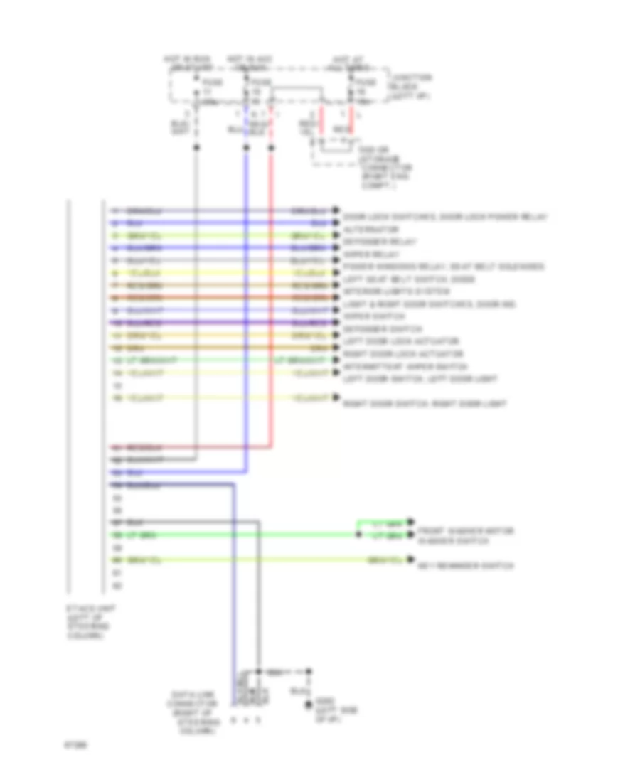Etacs Unit Wiring Diagram, without Anti-theft for Mitsubishi 3000GT SL 1994