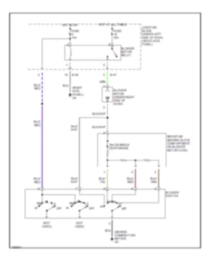 Heater Wiring Diagram for Mitsubishi Mirage DE 2002