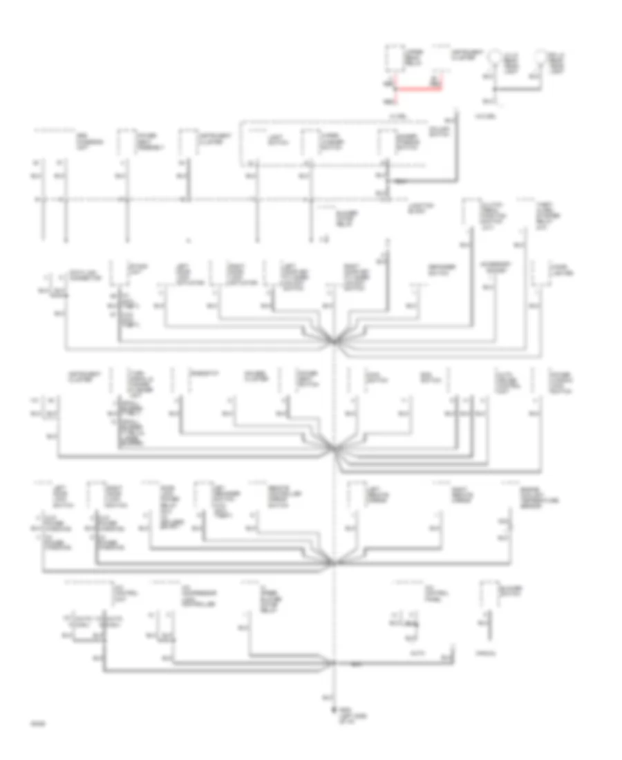 Ground Distribution Wiring Diagram 2 of 3 for Mitsubishi 3000GT VR 4 1994 3000