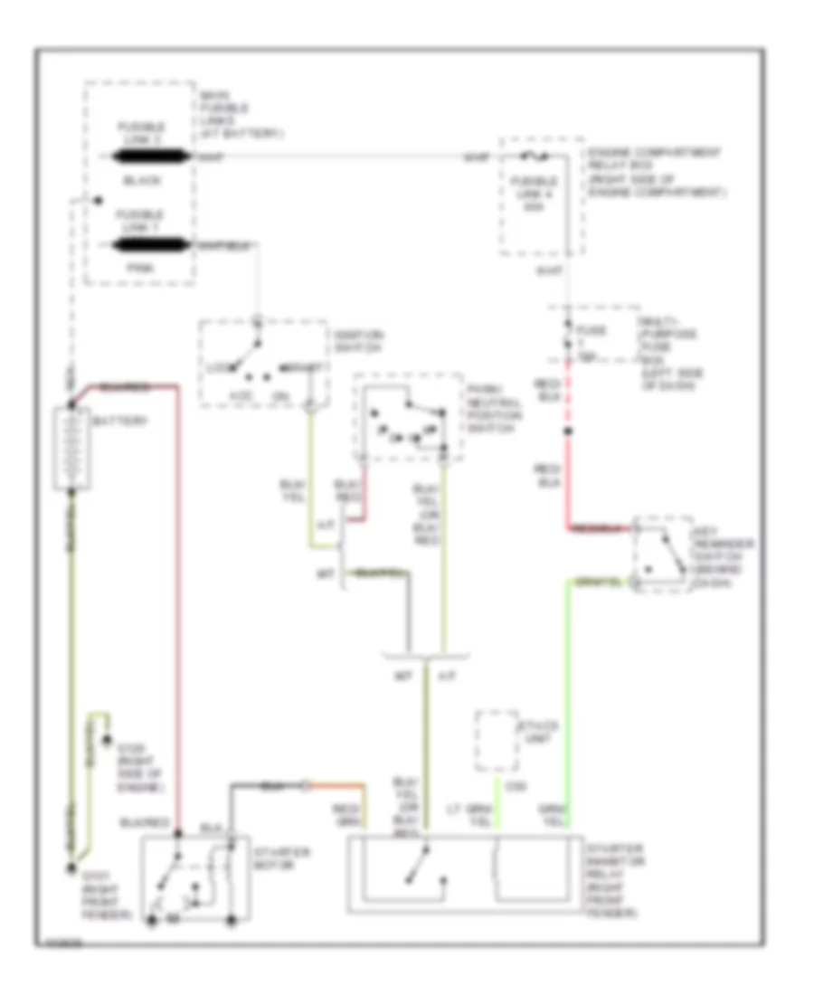 Starting Wiring Diagram for Mitsubishi Sigma 1990