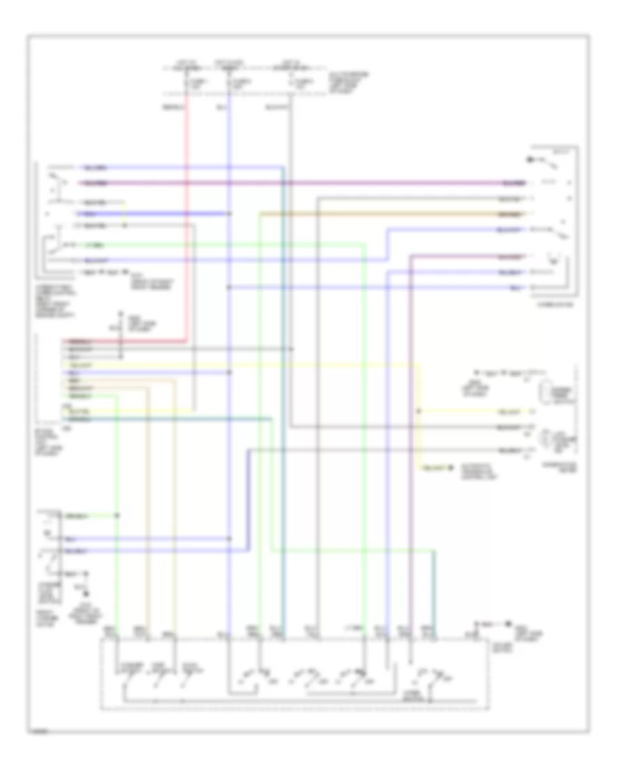 Электросхема стеклоочистителя, дворников и омывателя для Mitsubishi Sigma 1990