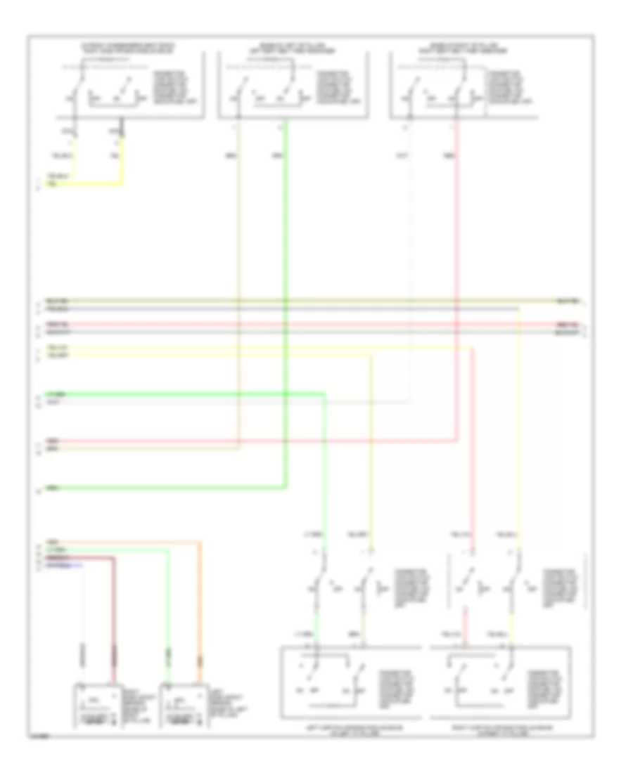 Supplemental Restraints Wiring Diagram, Except Evolution (2 of 4) for Mitsubishi Lancer Evolution MR 2010