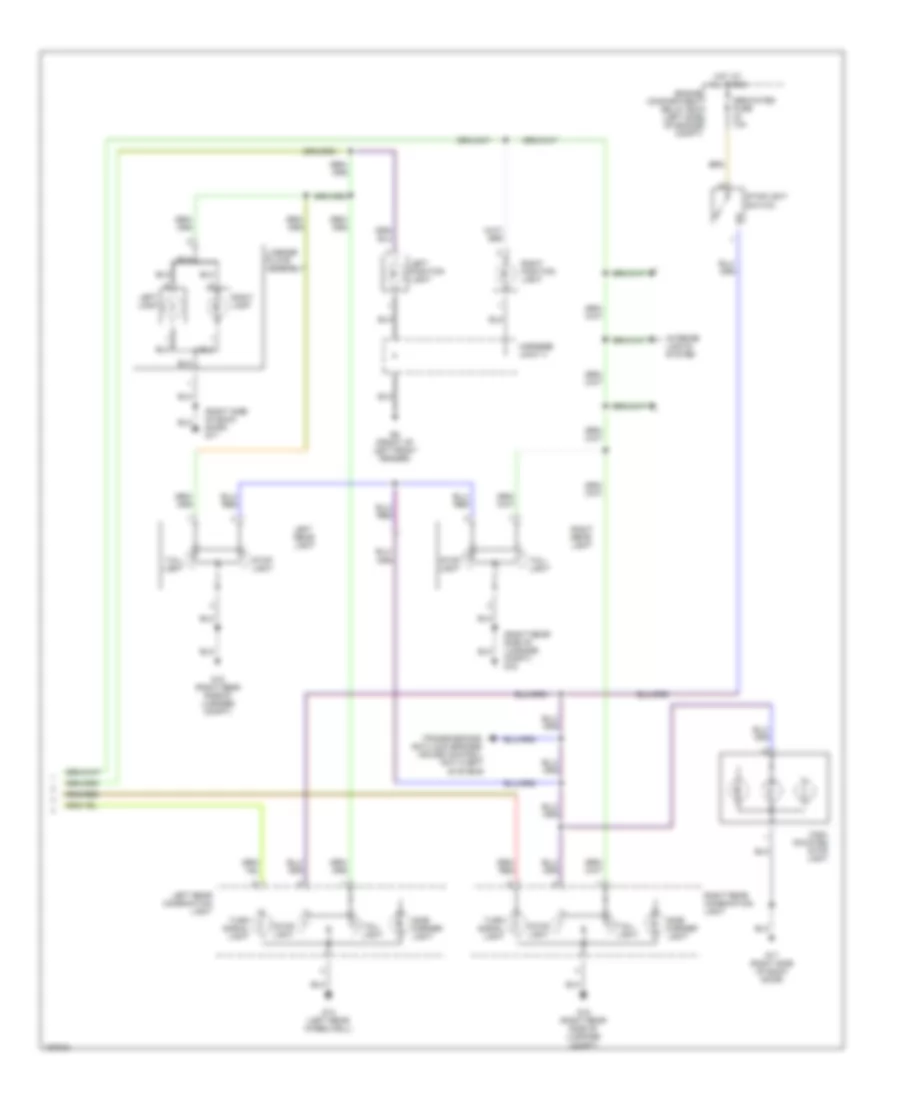 Exterior Lamps Wiring Diagram 2 of 2 for Mitsubishi Montero Limited 2002