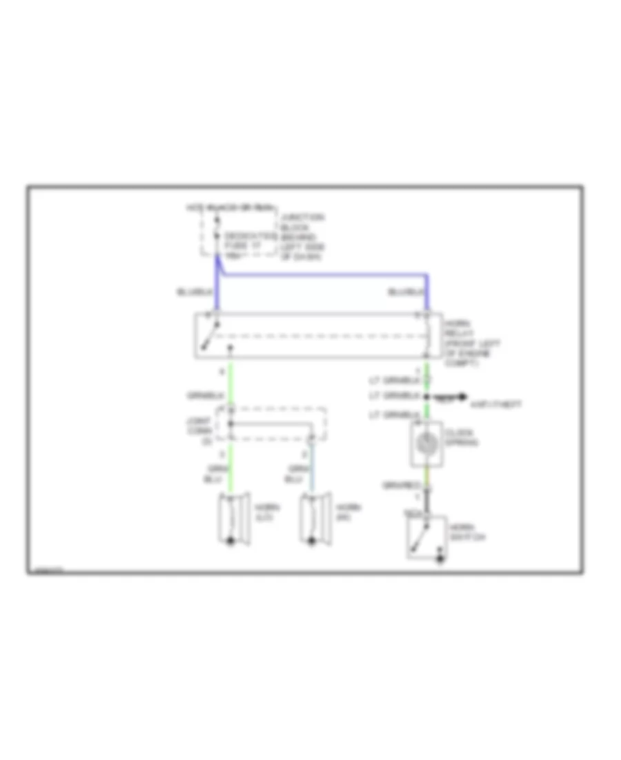 Horn Wiring Diagram for Mitsubishi Montero Limited 2002