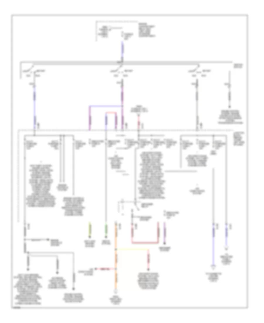 Power Distribution Wiring Diagram (2 of 3) for Mitsubishi Montero Limited 2002