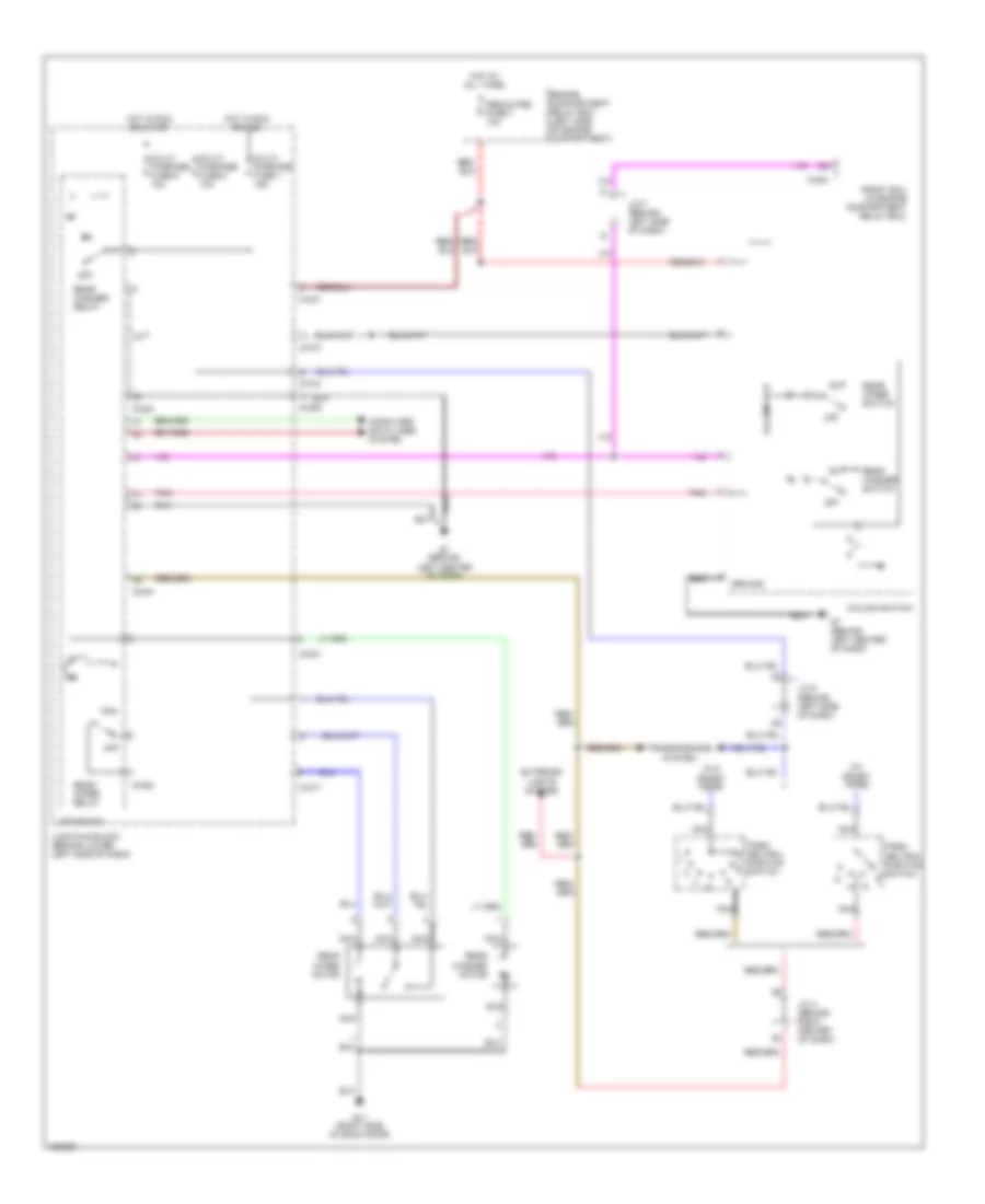 Электросхема заднего стеклоочистителя дворника и омывателя для Mitsubishi Montero Limited 2002