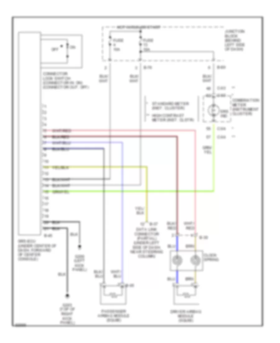 Supplemental Restraint Wiring Diagram for Mitsubishi Diamante LS 1998