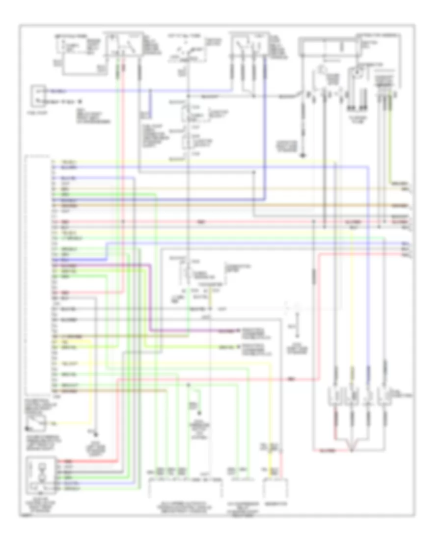 2.4L, Engine Performance Wiring Diagrams, Federal (1 of 2) for Mitsubishi Galant ES 1996