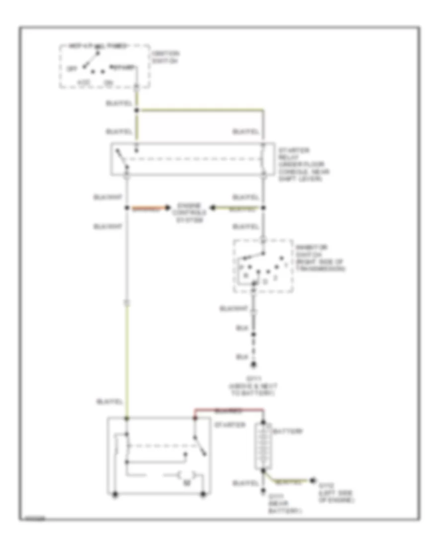 Starting Wiring Diagram for Mitsubishi Van LS 1990