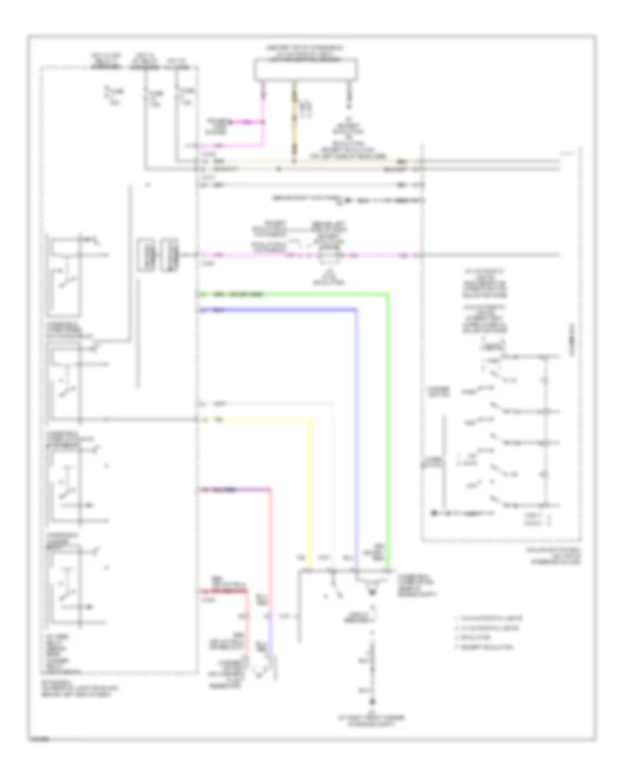 Электросхема передних стеклоочистителей дворников и омывателя лобового стекла для Mitsubishi Lancer GTS 2010