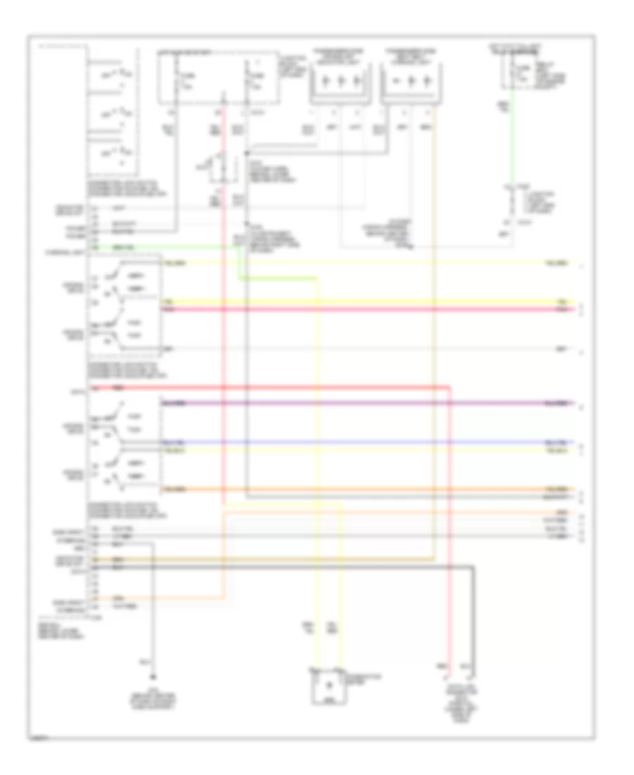 Supplemental Restraints Wiring Diagram, Except Evolution (1 of 3) for Mitsubishi Lancer Evolution 2006