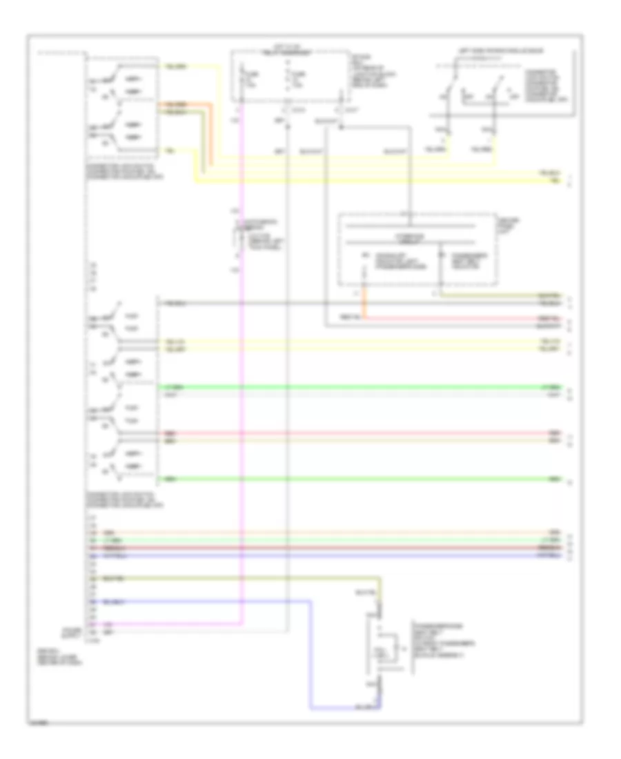 Supplemental Restraints Wiring Diagram, Except Evolution (1 of 4) for Mitsubishi Lancer Ralliart 2010
