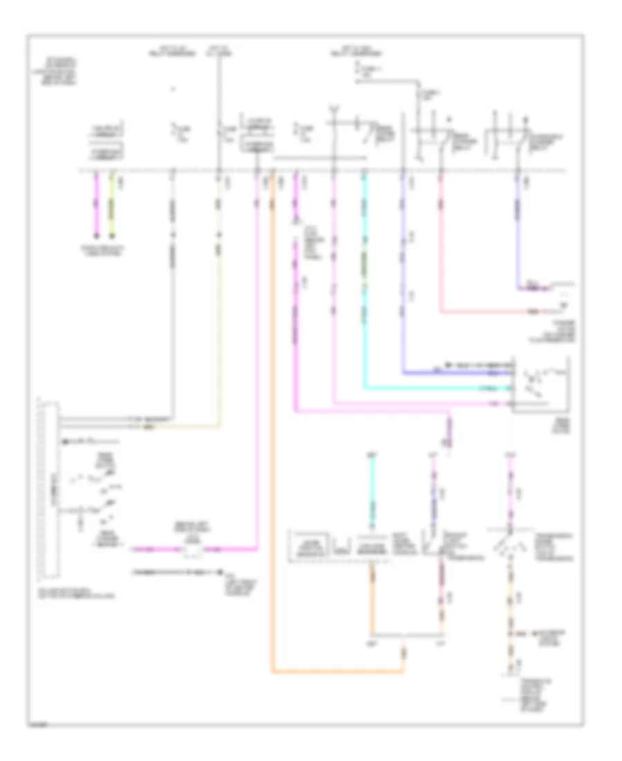 Электросхема заднего стеклоочистителя дворника и омывателя для Mitsubishi Lancer Ralliart 2010