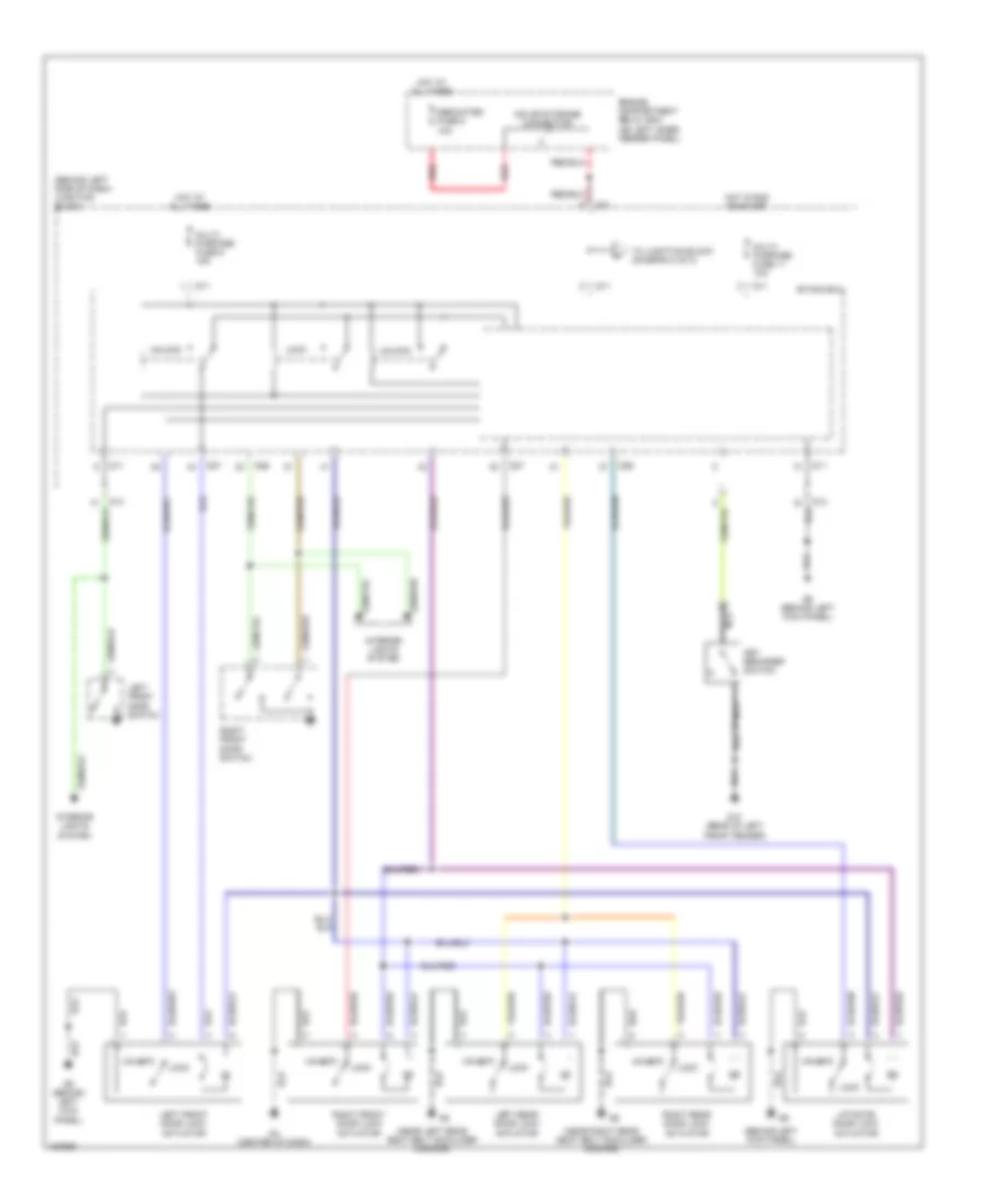 Power Door Lock Wiring Diagram with Keyless Entry 1 of 2 for Mitsubishi Montero Sport Limited 2002
