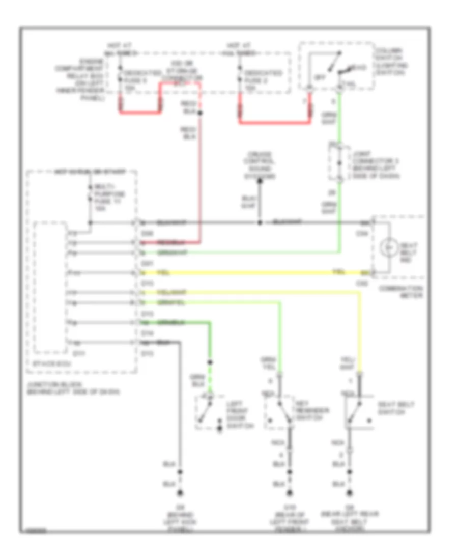 Warning System Wiring Diagrams for Mitsubishi Montero Sport Limited 2002