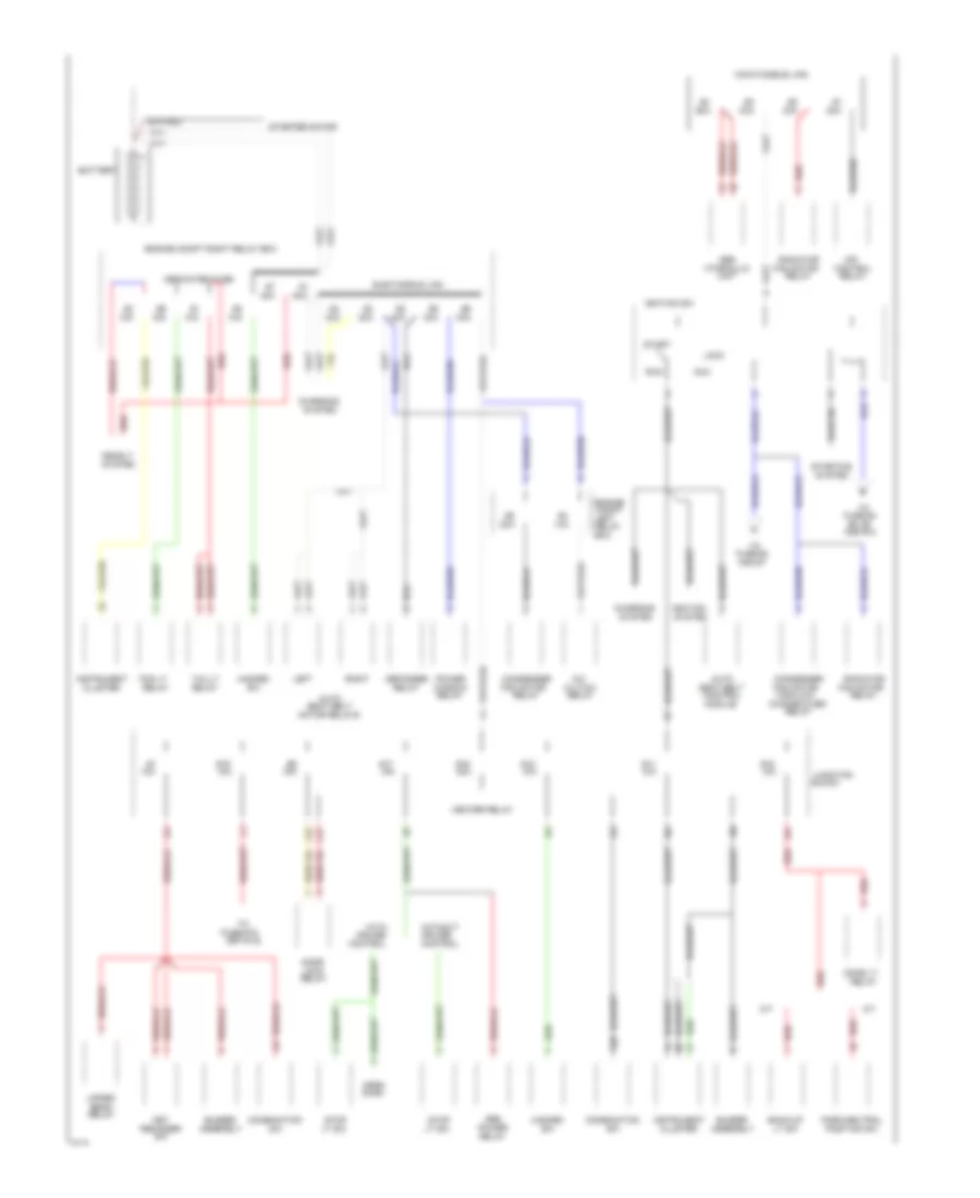Power Distribution Wiring Diagram 1 of 2 for Mitsubishi Eclipse GS 1994