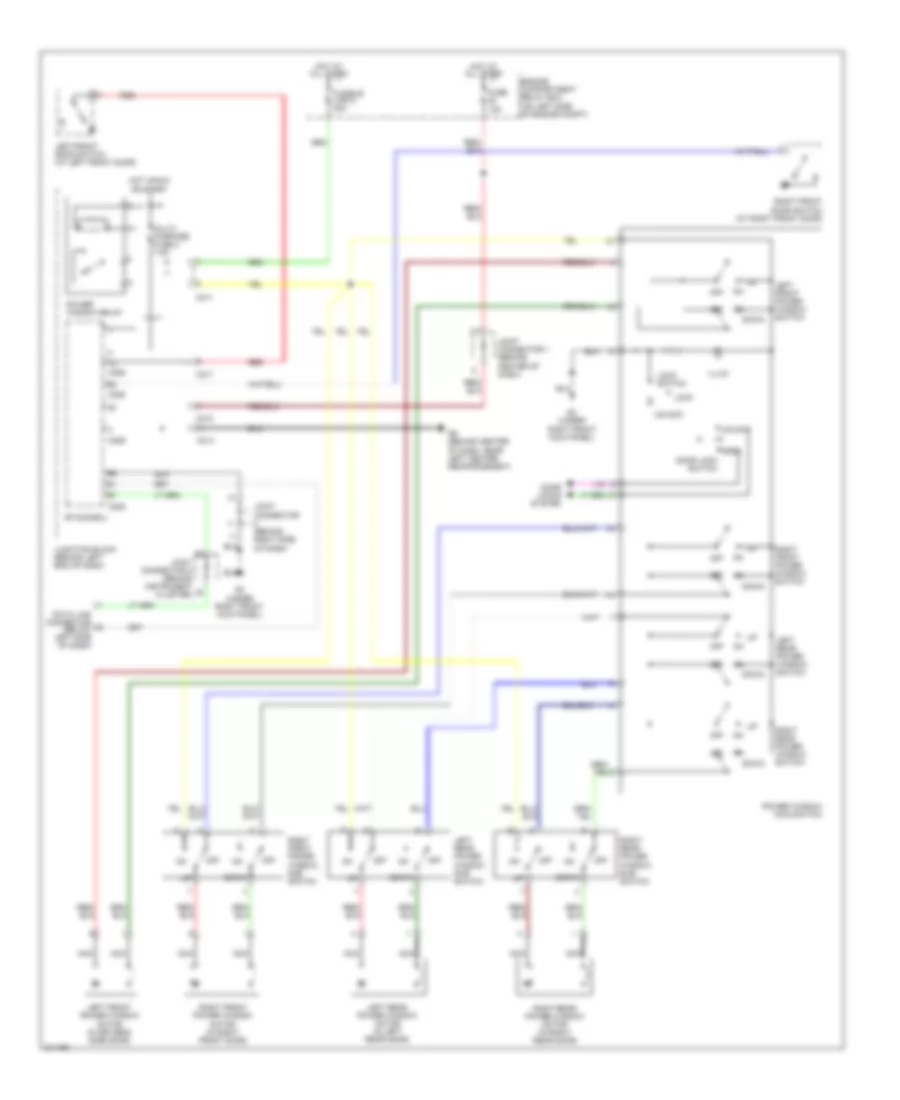 Power Windows Wiring Diagram, Except Evolution for Mitsubishi Lancer Evolution MR 2006