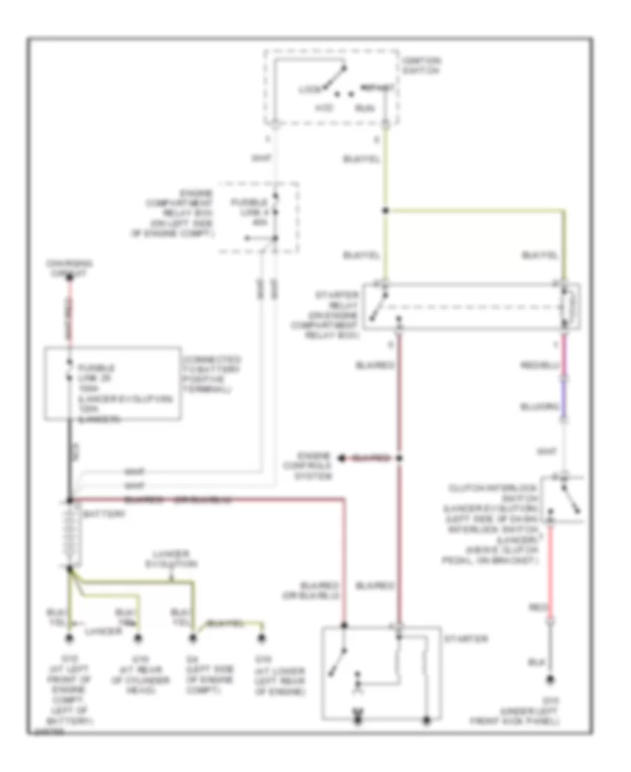 Starting Wiring Diagram, MT for Mitsubishi Lancer Evolution MR 2006