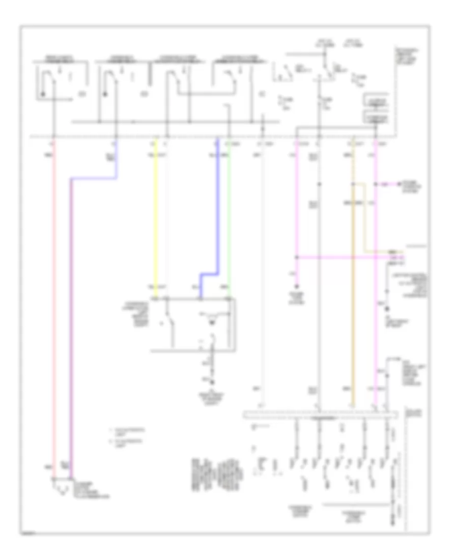 Электросхема передних стеклоочистителей дворников и омывателя лобового стекла для Mitsubishi Outlander ES 2010