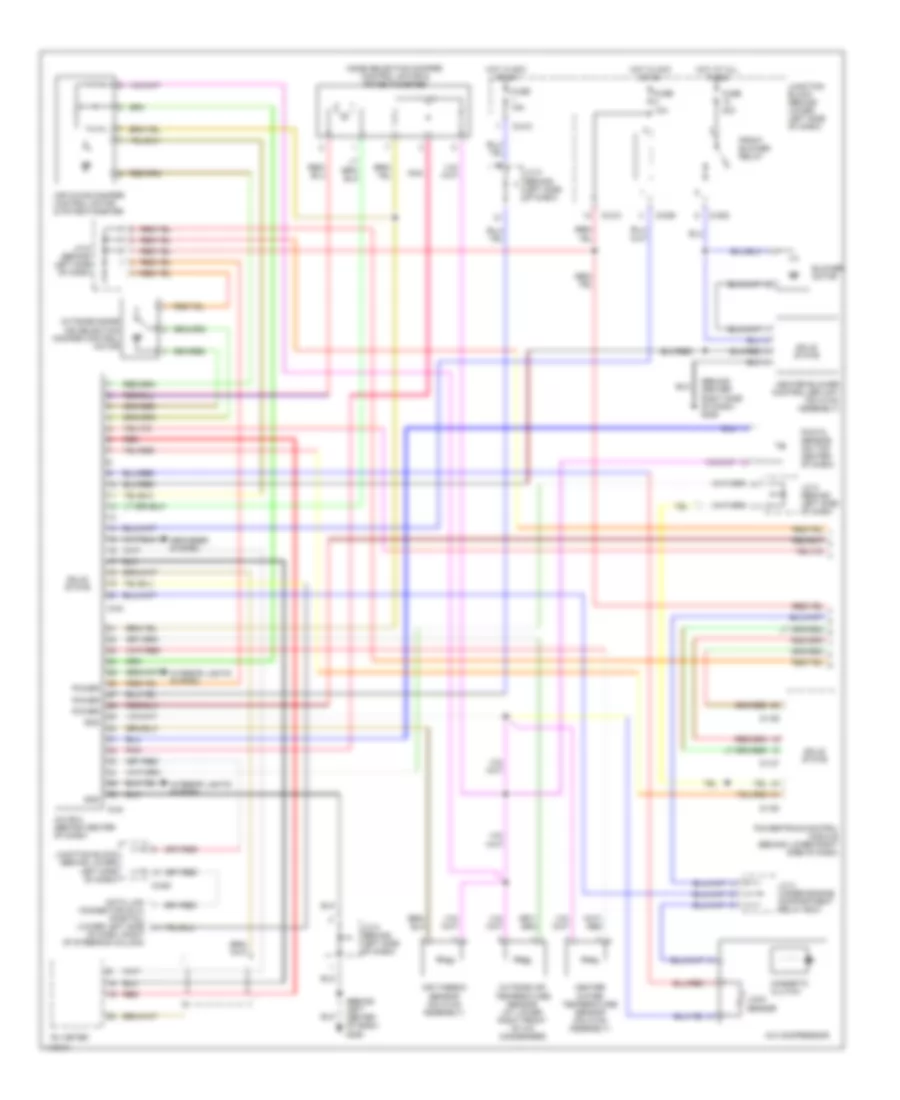 Automatic AC Wiring Diagram, with Rear Cooler (1 of 2) for Mitsubishi Montero Limited 2001