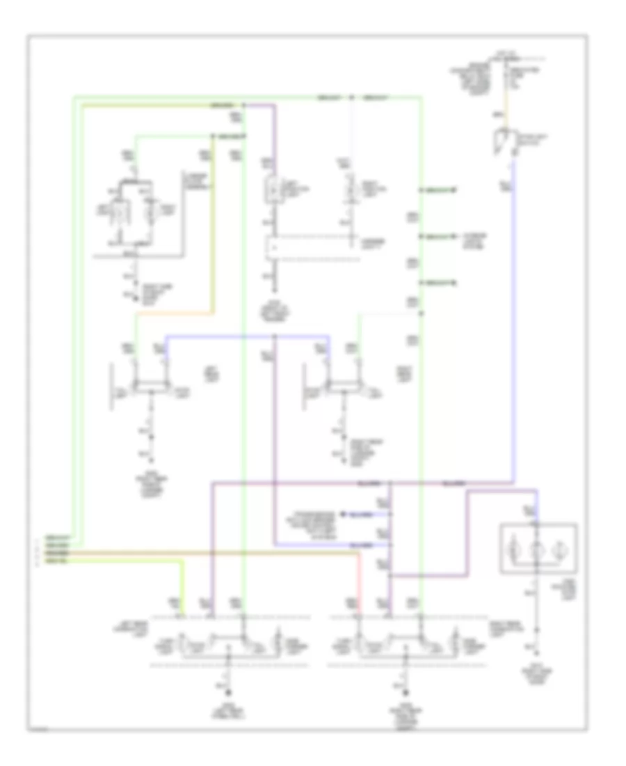Exterior Lamps Wiring Diagram 2 of 2 for Mitsubishi Montero Limited 2001
