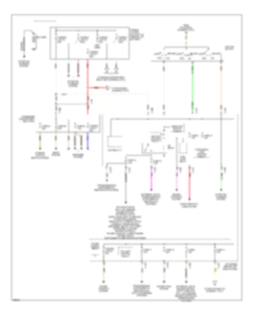 Power Distribution Wiring Diagram 1 of 2 for Mitsubishi Outlander GT 2010