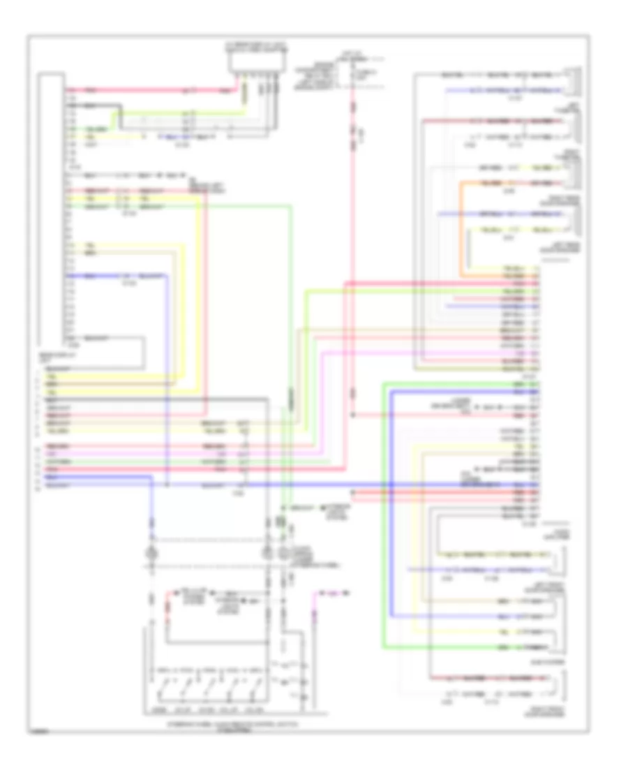 Radio Wiring Diagram, without Multi-Communication System with Amplifier (2 of 2) for Mitsubishi Outlander GT 2010