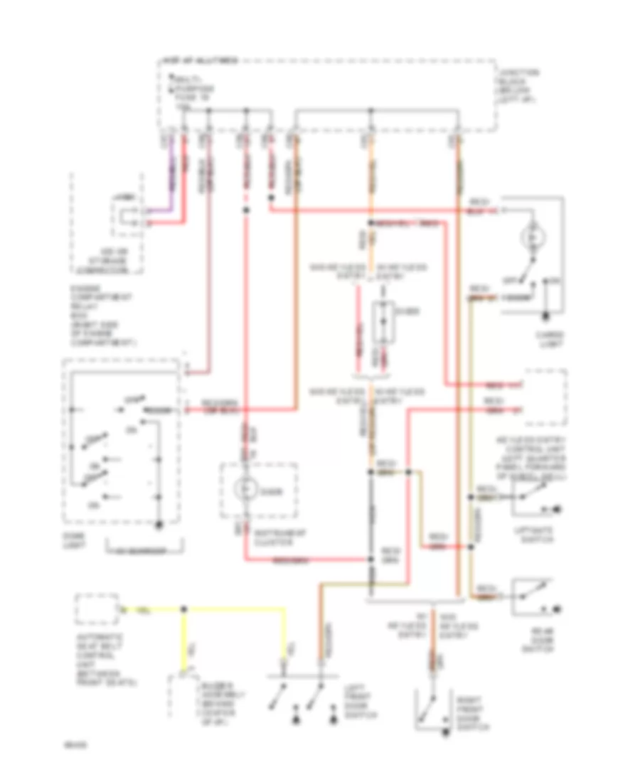 Courtesy Lamp Wiring Diagram Expo LRV Model Only for Mitsubishi Expo 1994
