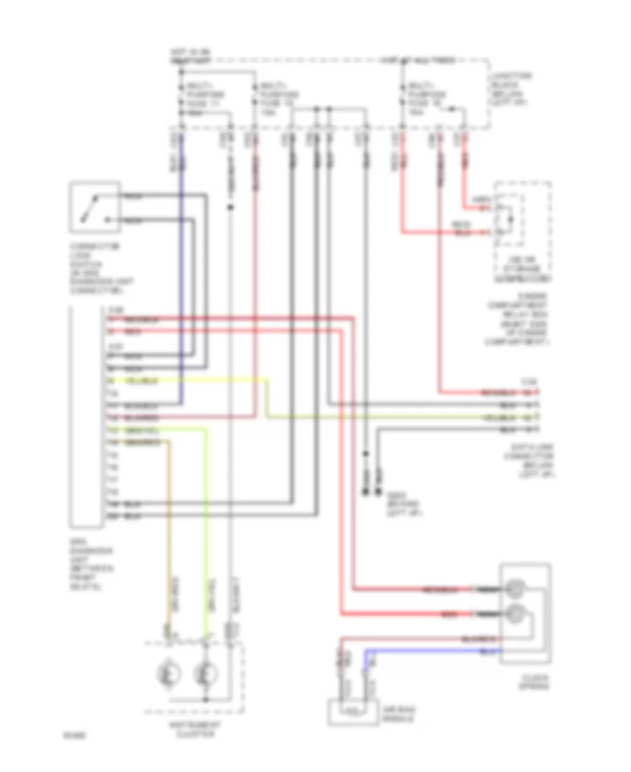 Supplemental Restraint Wiring Diagram for Mitsubishi Expo 1994
