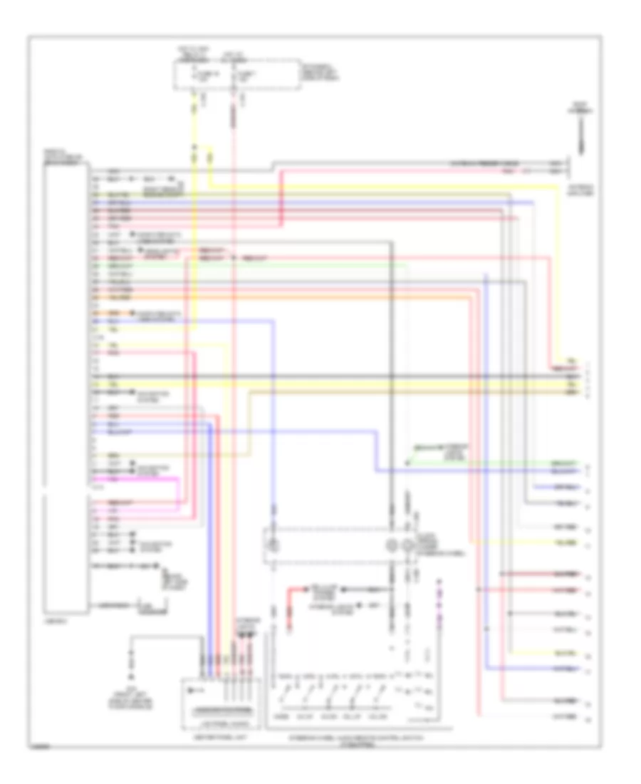 Radio Wiring Diagram, without Multi-Communication System without Amplifier (1 of 2) for Mitsubishi Outlander SE 2010