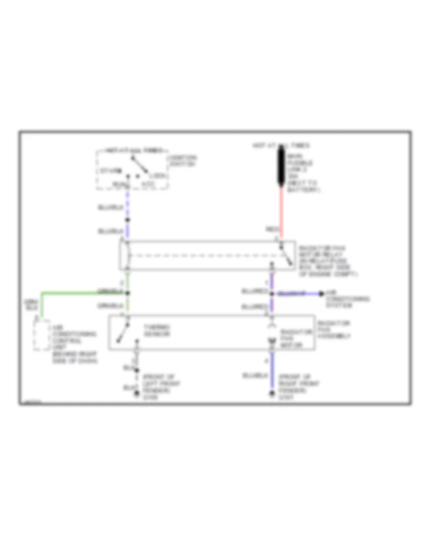 Cooling Fan Wiring Diagram for Mitsubishi Eclipse GS 1991