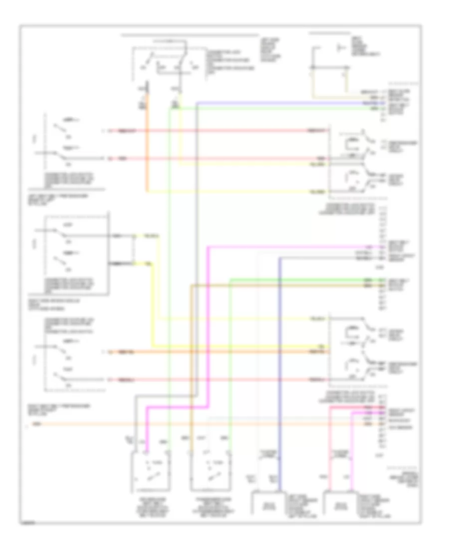 Supplemental Restraints Wiring Diagram, Except Evolution (3 of 3) for Mitsubishi Lancer Ralliart 2006