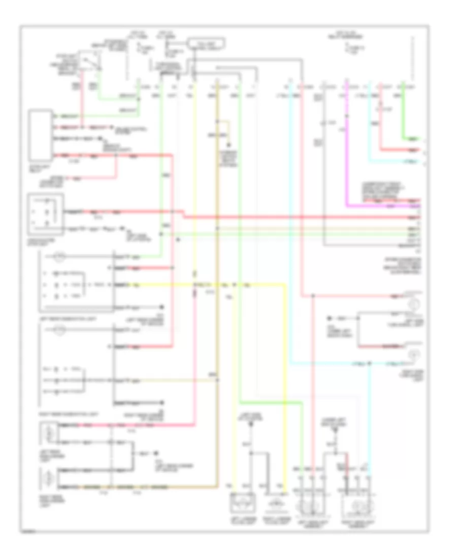 Exterior Lamps Wiring Diagram 1 of 2 for Mitsubishi Outlander XLS 2010