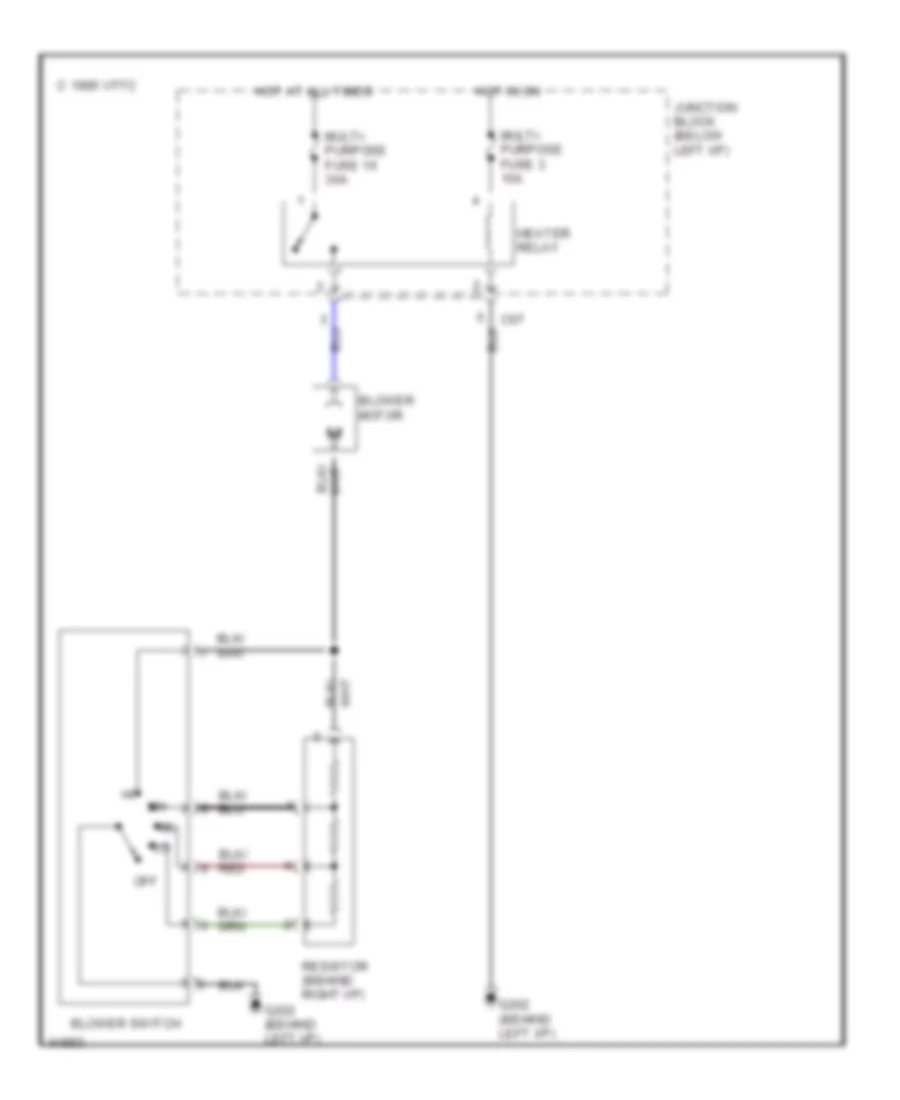 Heater Wiring Diagram for Mitsubishi Expo LRV Sport 1994