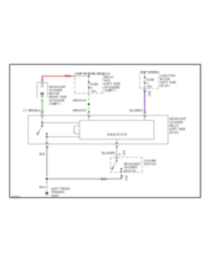 схема шайбы фары для Mitsubishi Montero LS 1996