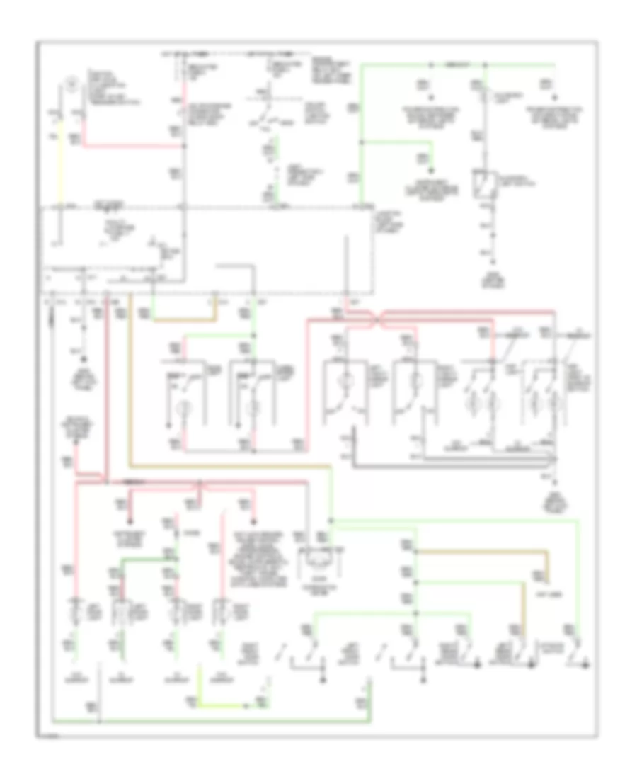 Courtesy Lamps Wiring Diagram with Keyless Entry for Mitsubishi Montero Sport Limited 2001