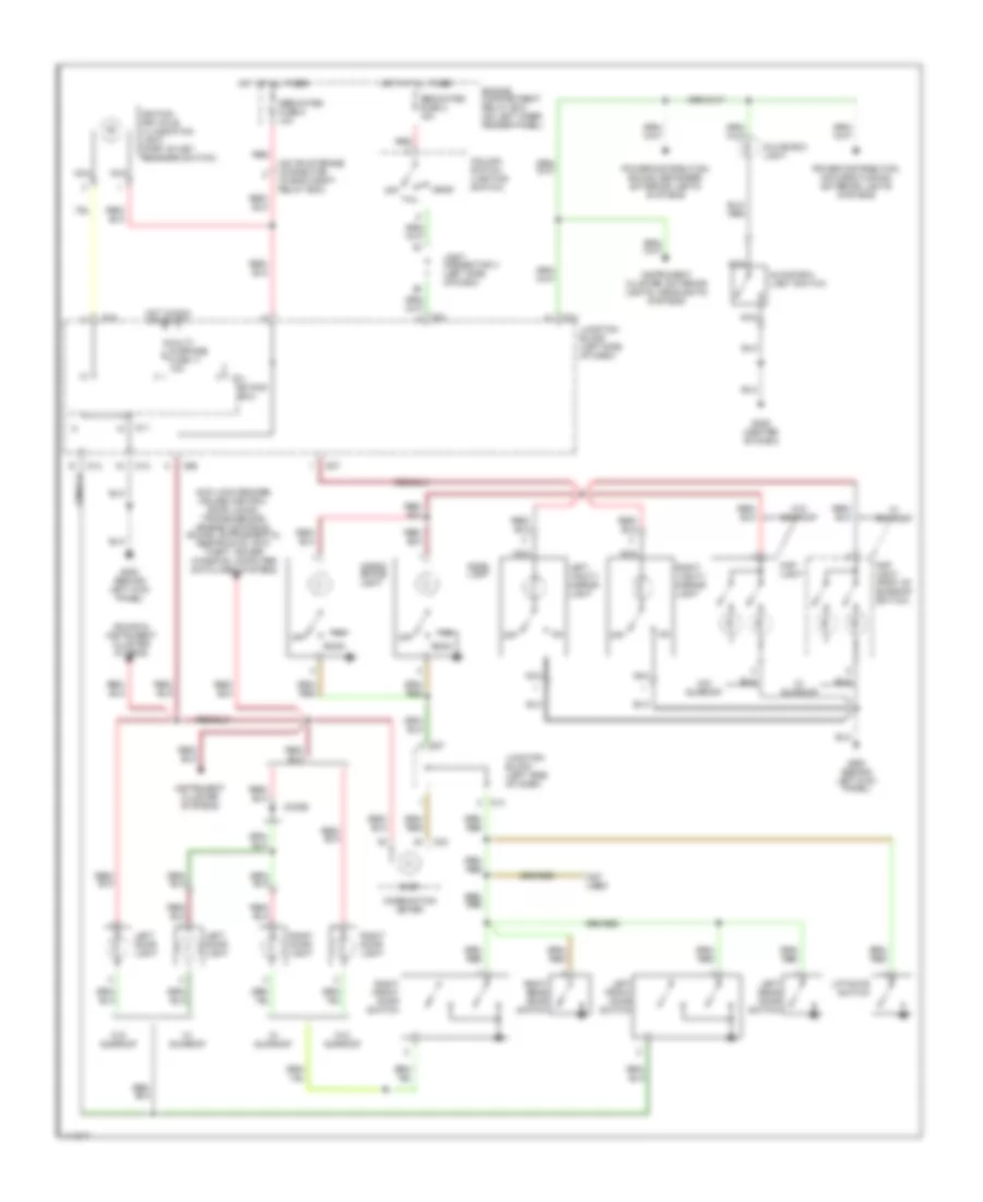 Courtesy Lamps Wiring Diagram, without Keyless Entry for Mitsubishi Montero Sport Limited 2001