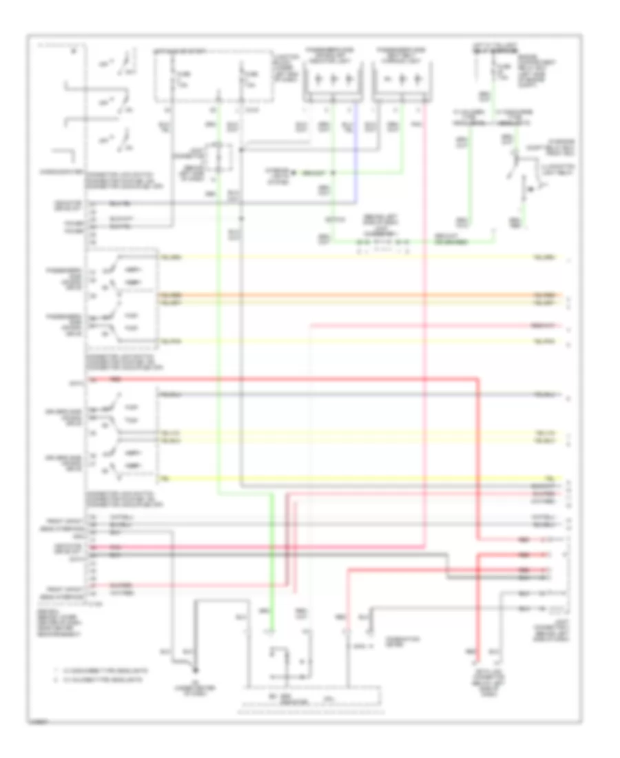 Supplemental Restraints Wiring Diagram 1 of 3 for Mitsubishi Eclipse GS 2011