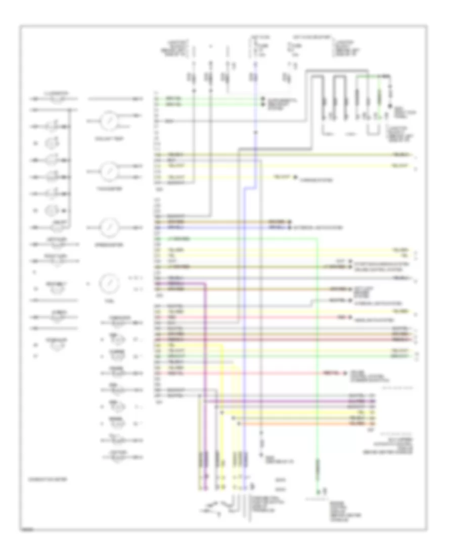 Instrument Cluster Wiring Diagram 1 of 2 for Mitsubishi Galant ES 1994