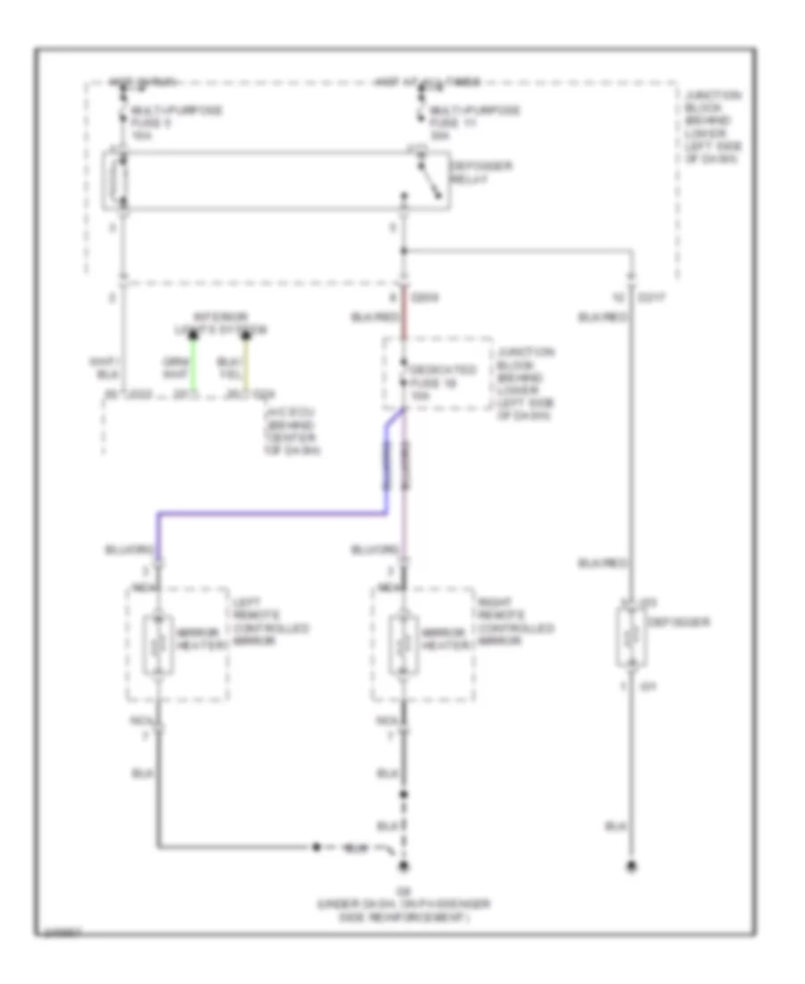 Defoggers Wiring Diagram with Auto A C for Mitsubishi Montero Limited 2006