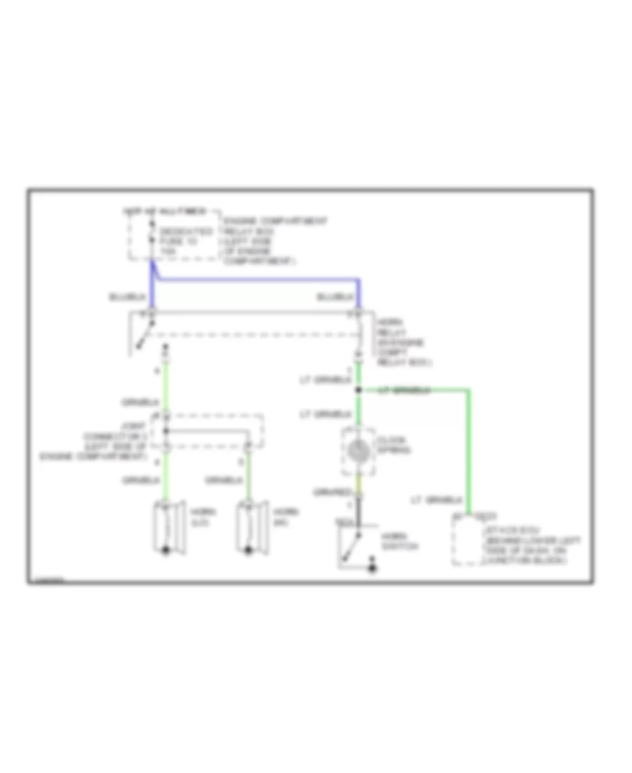 Horn Wiring Diagram for Mitsubishi Montero Limited 2006