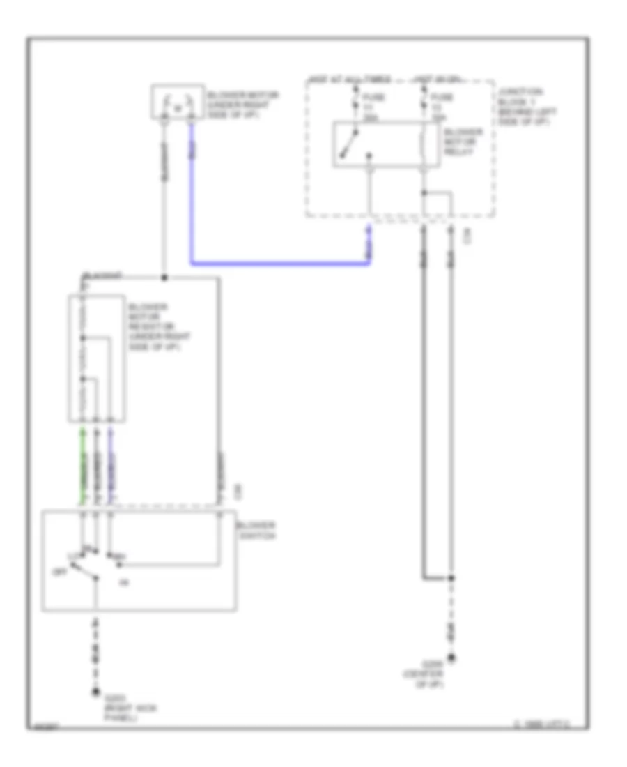 Heater Wiring Diagram for Mitsubishi Galant GS 1994