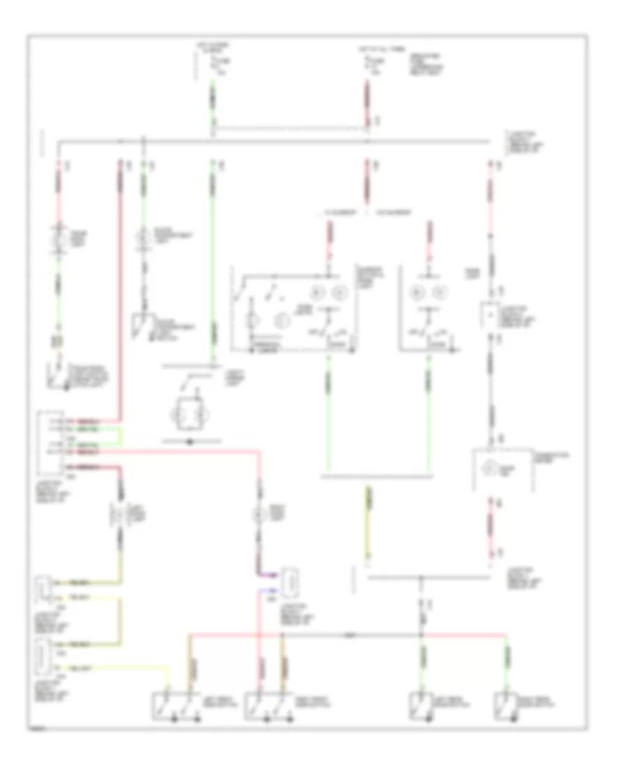 Courtesy Lamps Wiring Diagram, without ETACS-ECU for Mitsubishi Galant GS 1994