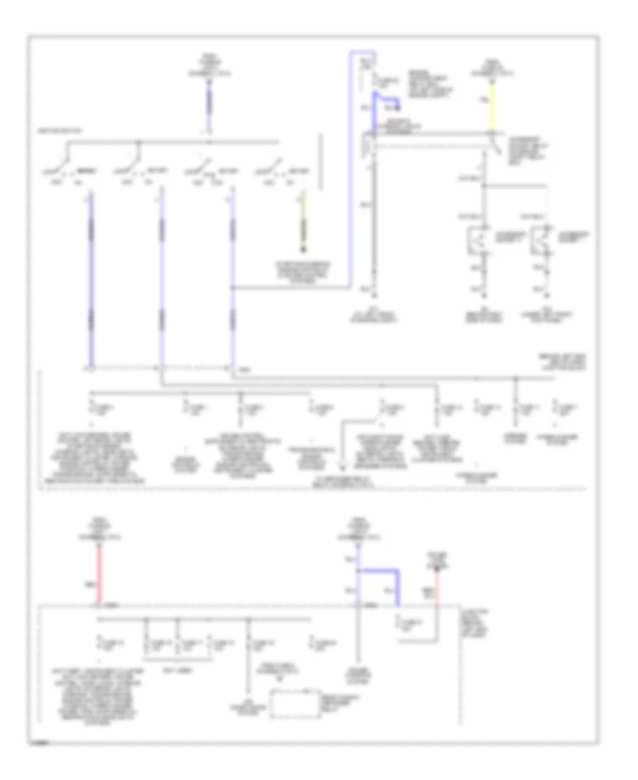 Power Distribution Wiring Diagram 2 of 2 for Mitsubishi Outlander Limited 2006
