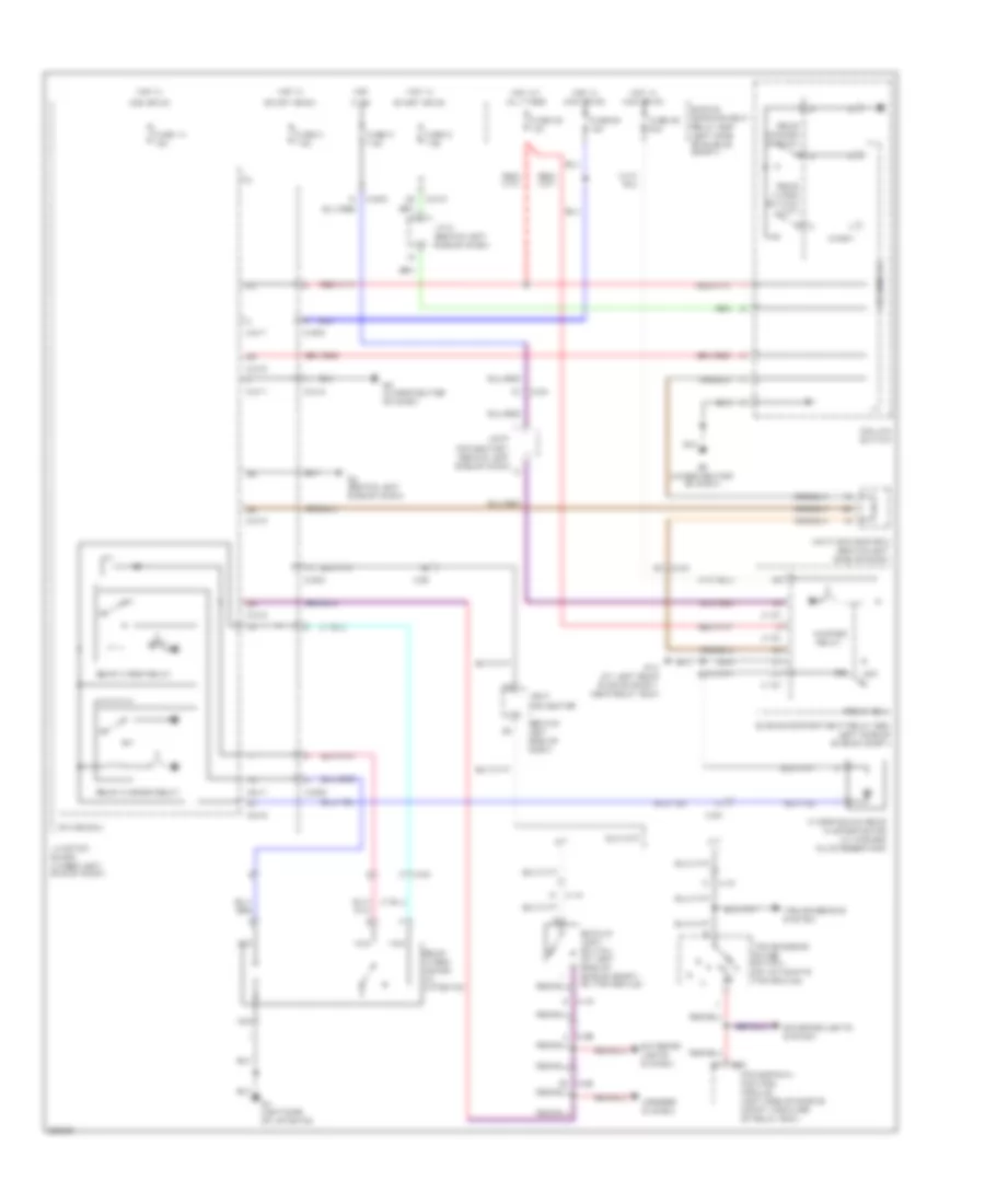 Электросхема заднего стеклоочистителя дворника и омывателя для Mitsubishi Eclipse GT 2011