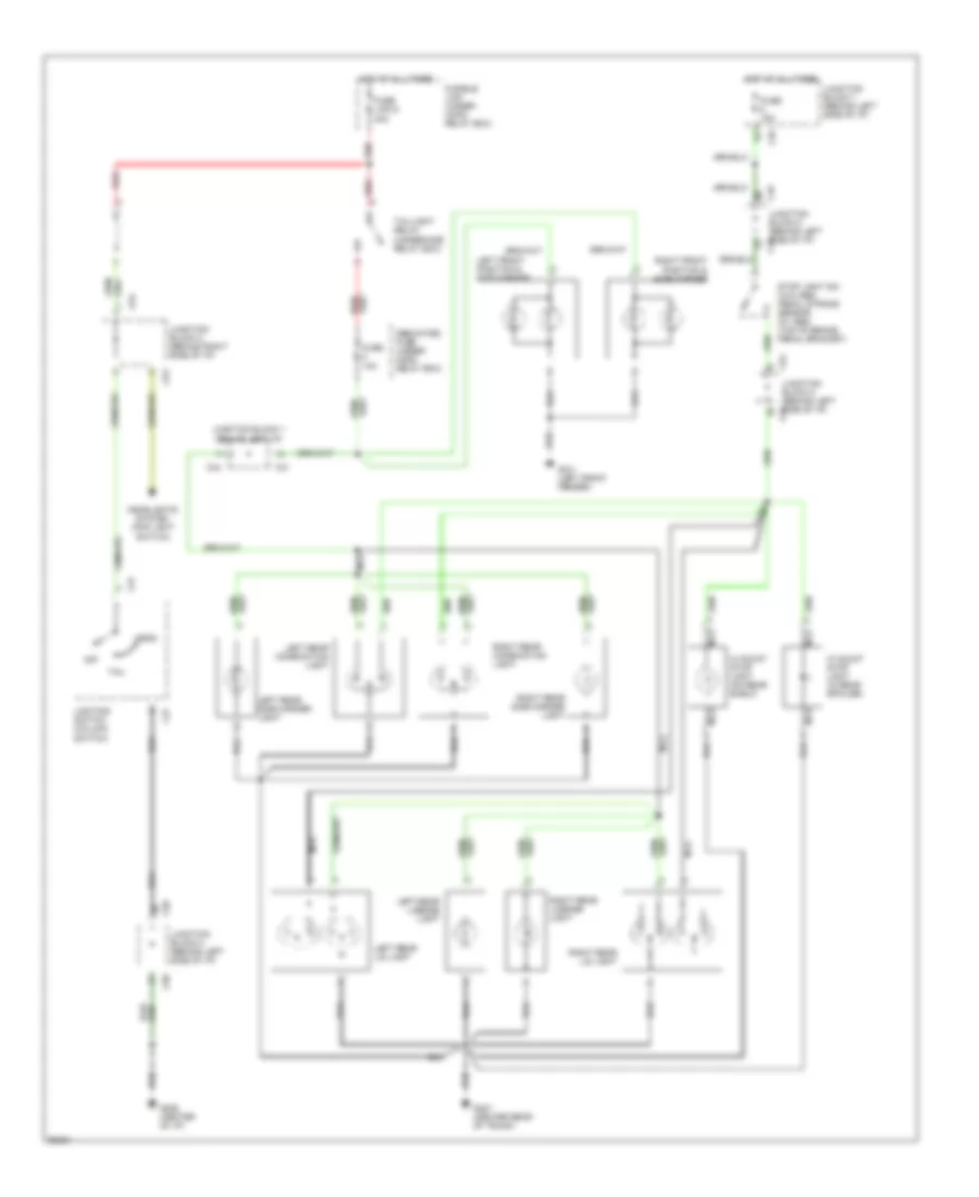 Exterior Light Wiring Diagram 1 of 2 for Mitsubishi Galant LS 1994