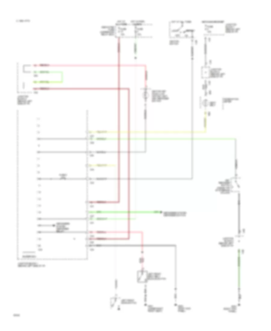 Warning System Wiring Diagrams without ETACS ECU for Mitsubishi Galant S 1994