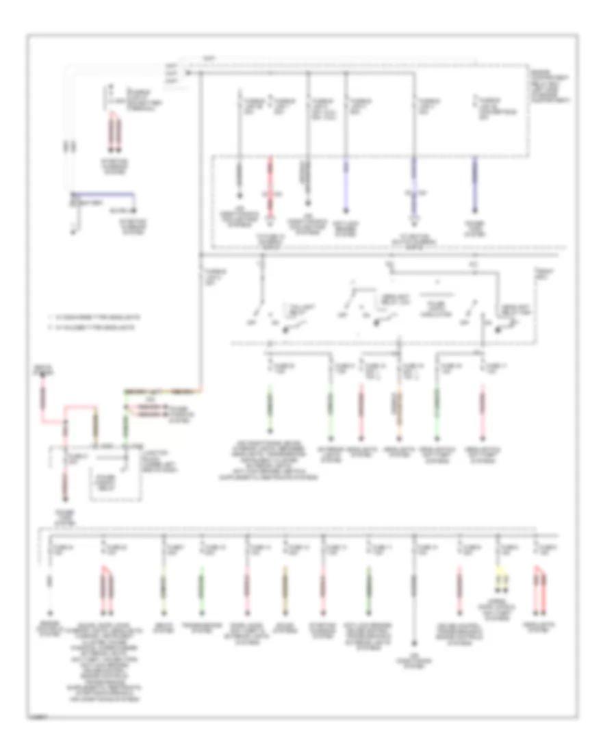 Power Distribution Wiring Diagram 1 of 2 for Mitsubishi Eclipse Spyder GT 2011